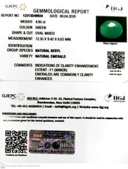 4.95/CT Natural Panna Stone with Govt. Lab Certificate-12313D49924